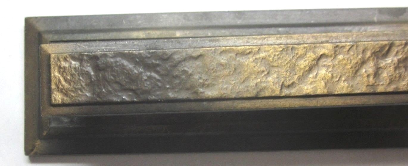Amerock 185 Hammered Japanned Bronze Drawer Pull Handle Backplate 3″ Centers MCM
