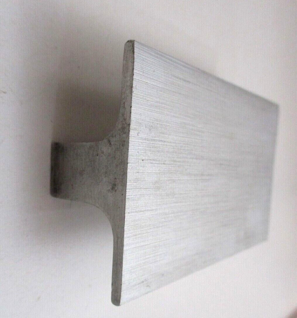Industrial T Profile Brushed Aluminum Drawer Pull Handle 2-1/2 inch Centers MCM