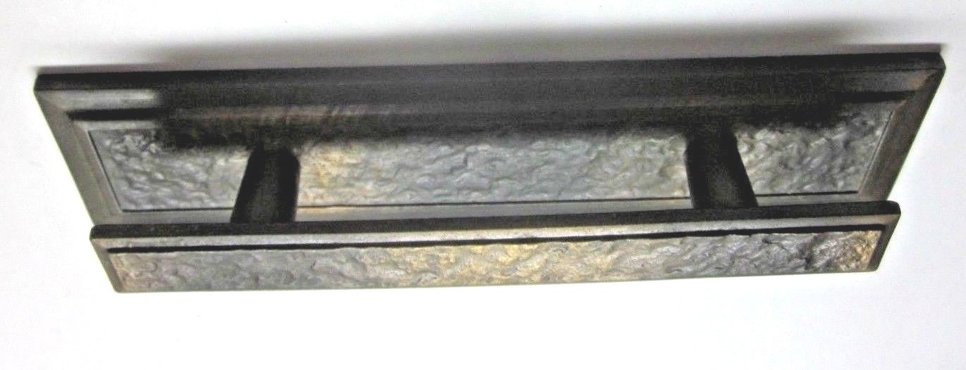 Amerock 185 Hammered Japanned Bronze Drawer Pull Handle Backplate 3″ Centers MCM