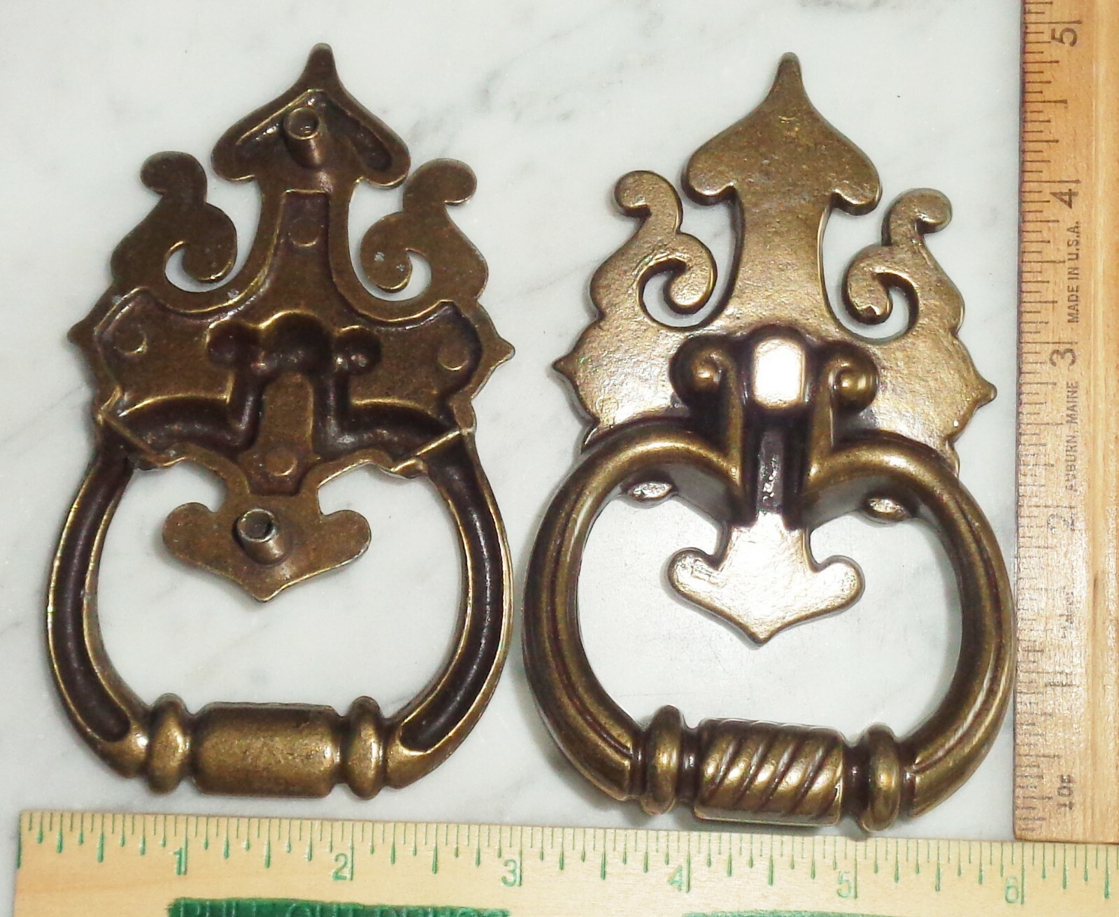 National Lock Co Spade Tip Colonial Drop Ring Bail Drawer Pulls 4 5/8 Set of 20