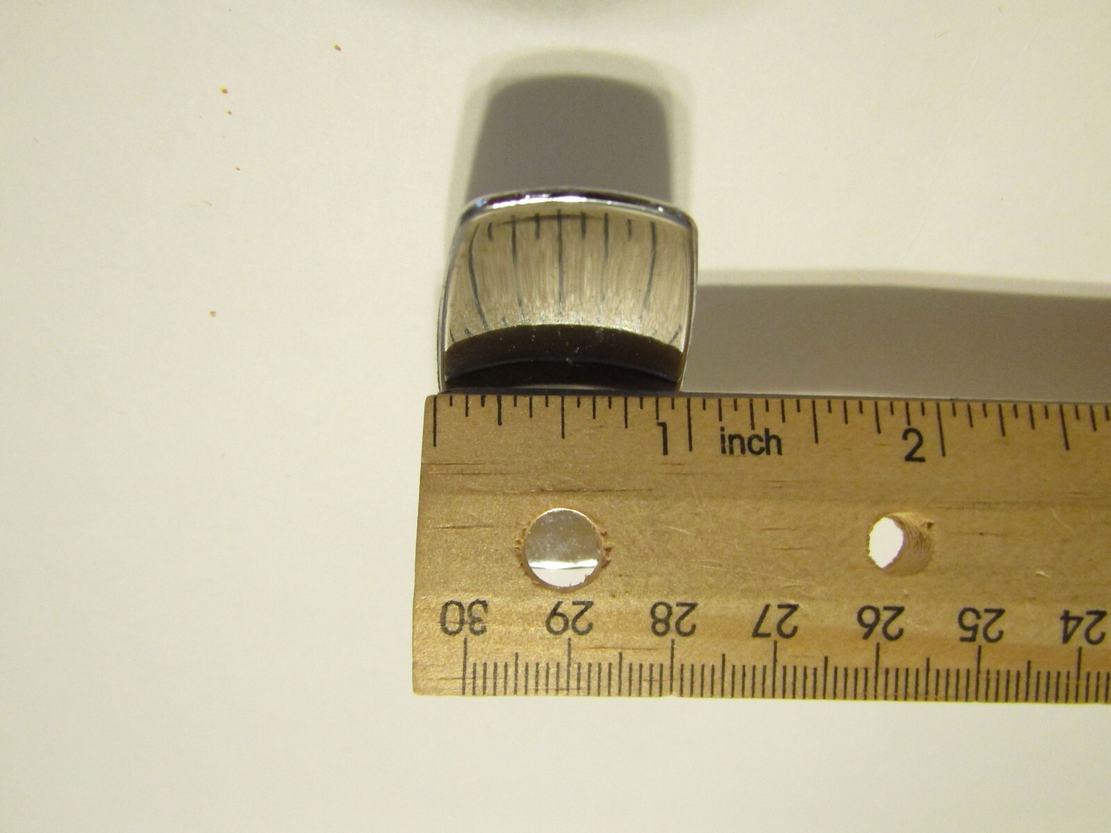 Vintage Nos Rectangular Chrome Drawer Knobs 1″ x2″ Concave Cabinet Door Pulls