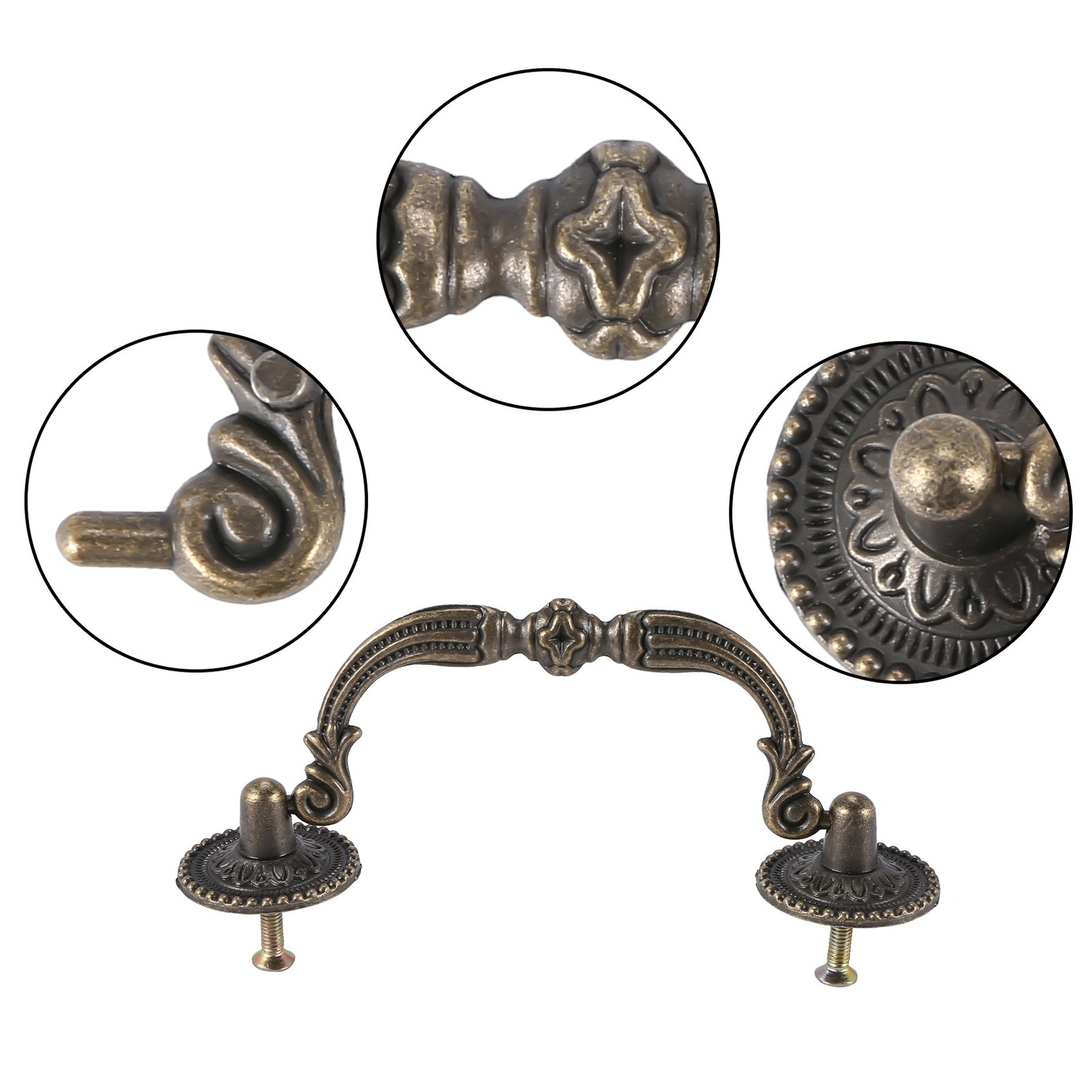 Antique Brass Cabinet Door Drawer Handles 100 mm X6Z78859