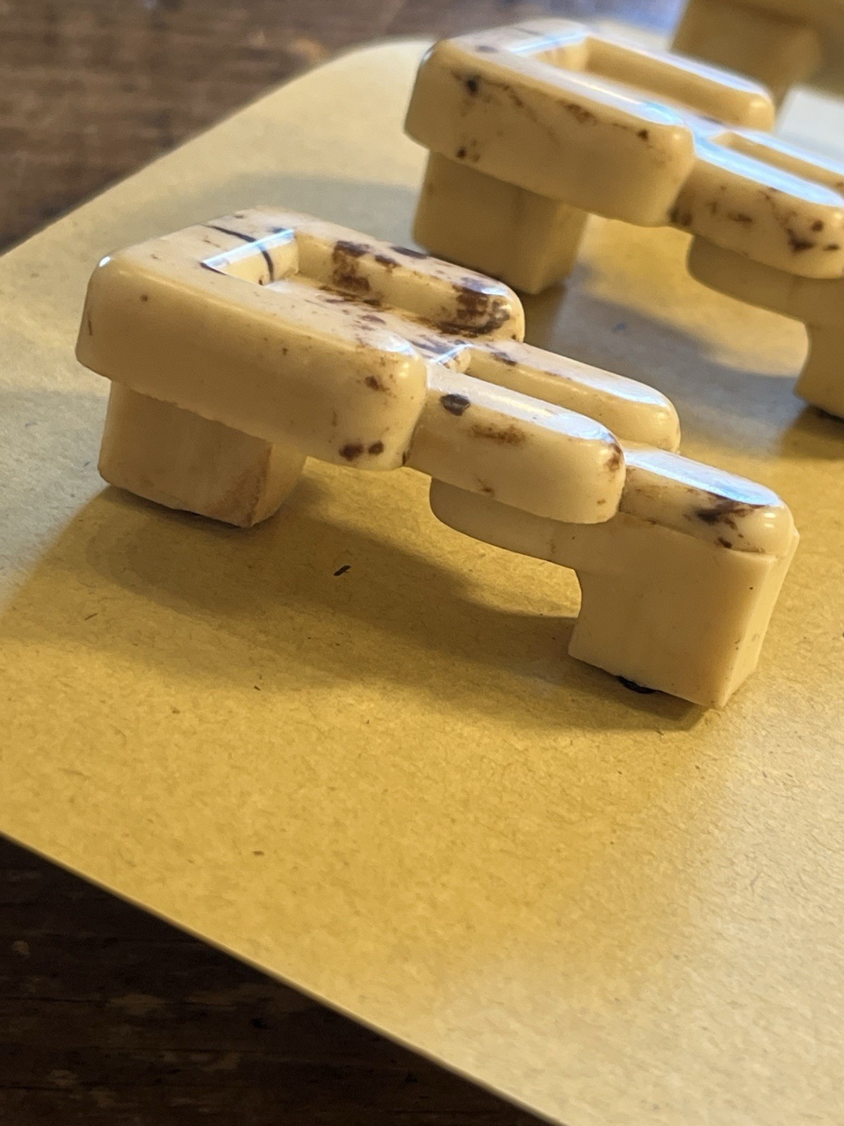 Vintage Marbled Alabaster~Look Celluloid Art Deco Dresser Pull Hardware (H1)