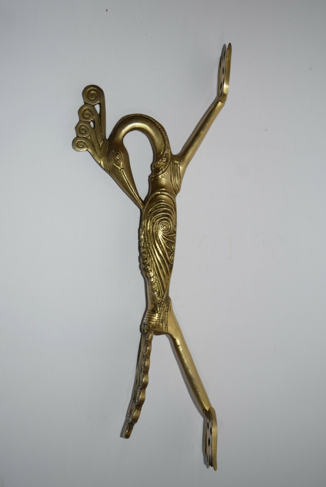 16” Inches Congo Peafowl Handle Brass Art Peacock Door Pull Entrance Décor GTX