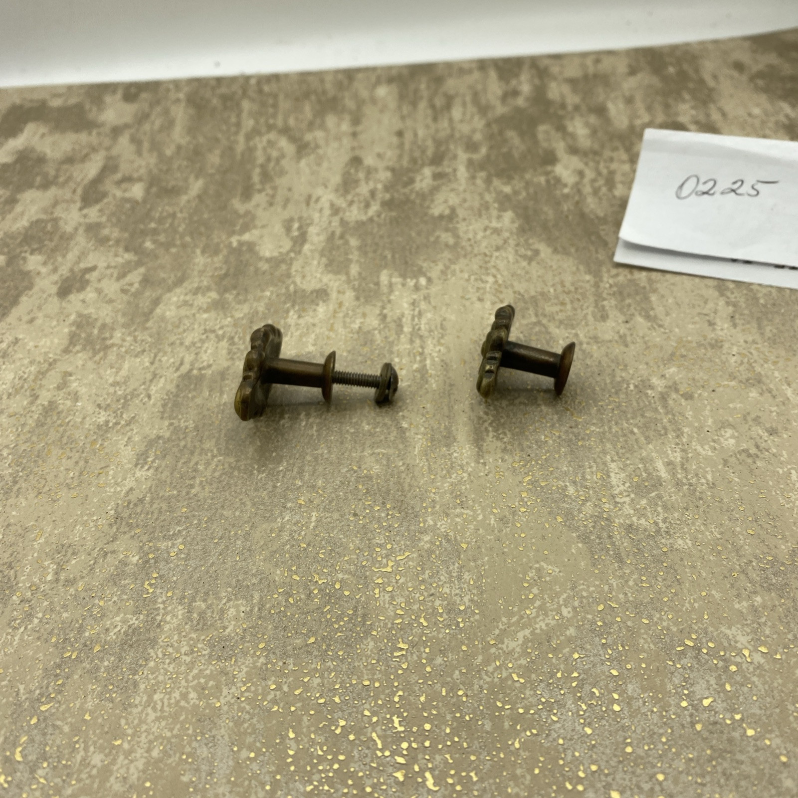 2 Antique Brass Drawer/ Cabinet Handles /Pulls- Ornate, Floral Design