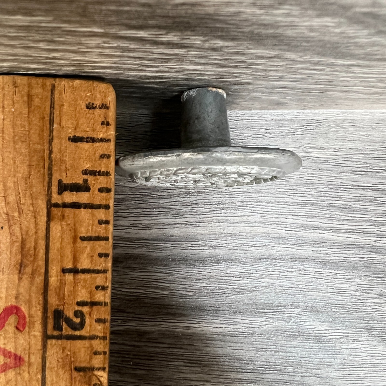 Vintage Drawer Pull Round Single Knob NLCO 63 – 3469 Metal Unknown Oigins