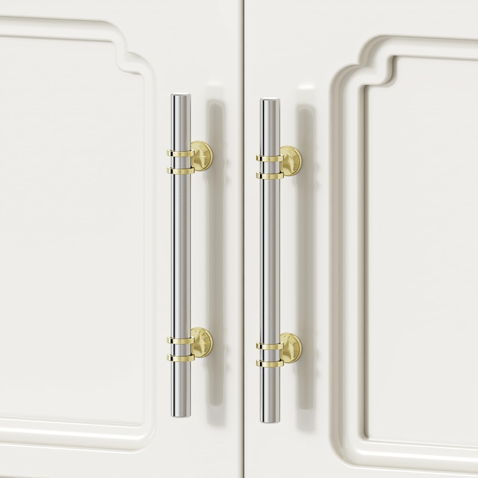 Rergy 10 Pack Brushed Nickel Cabinet Pulls Kitchen Cabinet Handles, 3inch Cab…