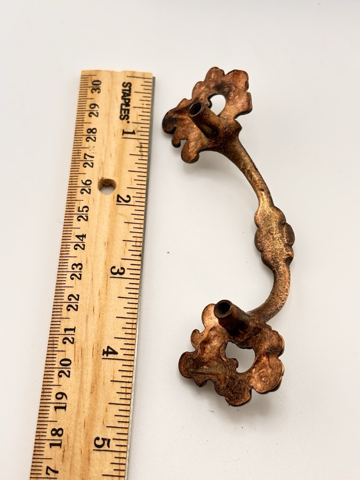 Ornate French Provincial Style Zinc Alloy Drawer Pull Antique Brass Copper Finis
