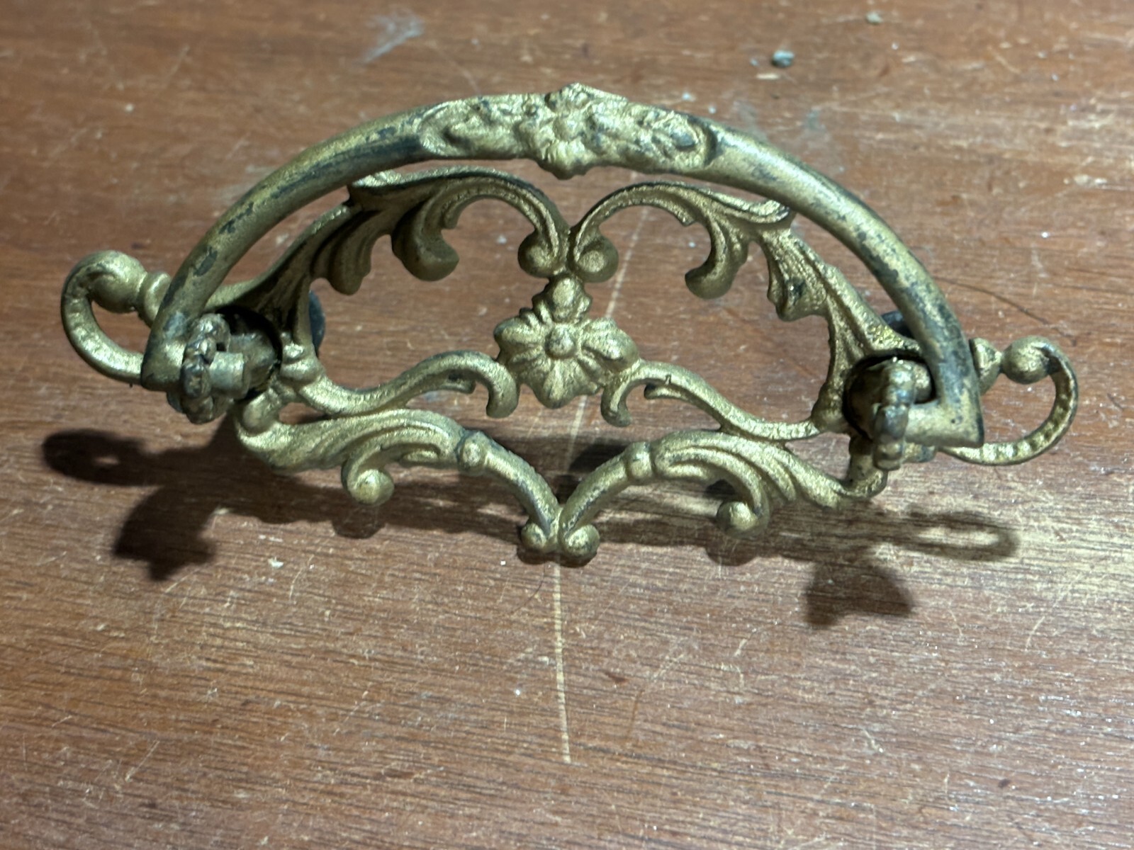 2 Vintage Antique Ornate Fancy Drop Bail Drawer Pulls & some parts. 3 inch CTC