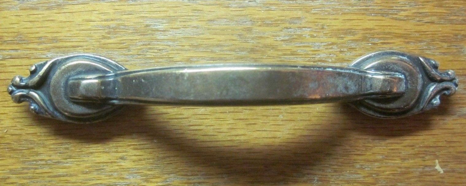 Amerock 735 Drawer Pull Handle Dark Aged Brass 3″ Centers Mid Century 1 Vtg MCM
