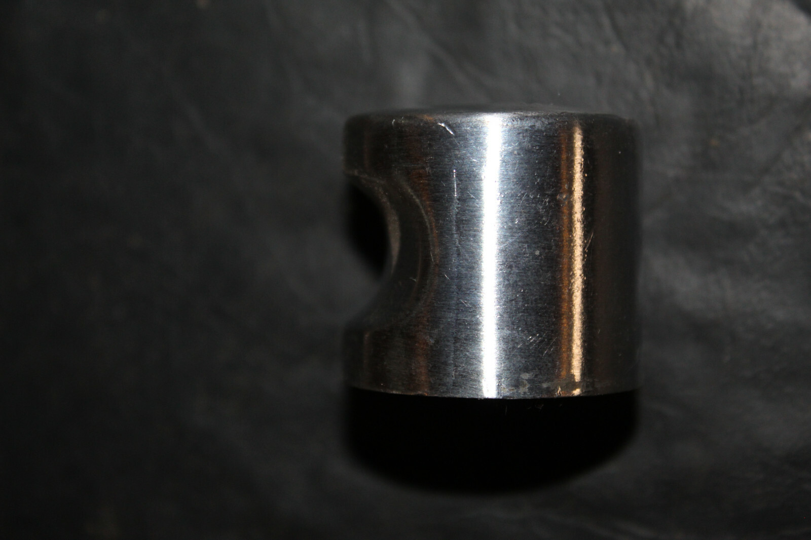 Brushed Aluminum (Stainless? Nickel?) 1-1/4″ cabinet drawer Pull/Knob I-9