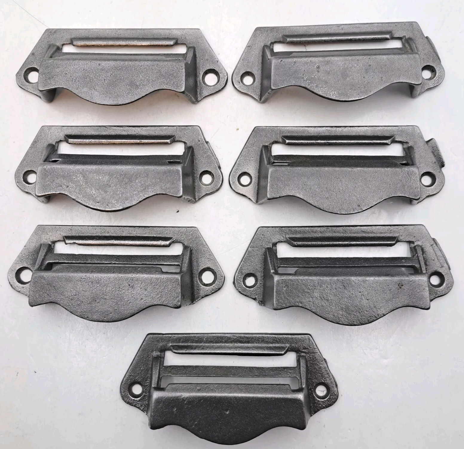 Antique / Vintage Bin Pulls Drawer Apothecary Cabinet Handles Hardware Lot of 7