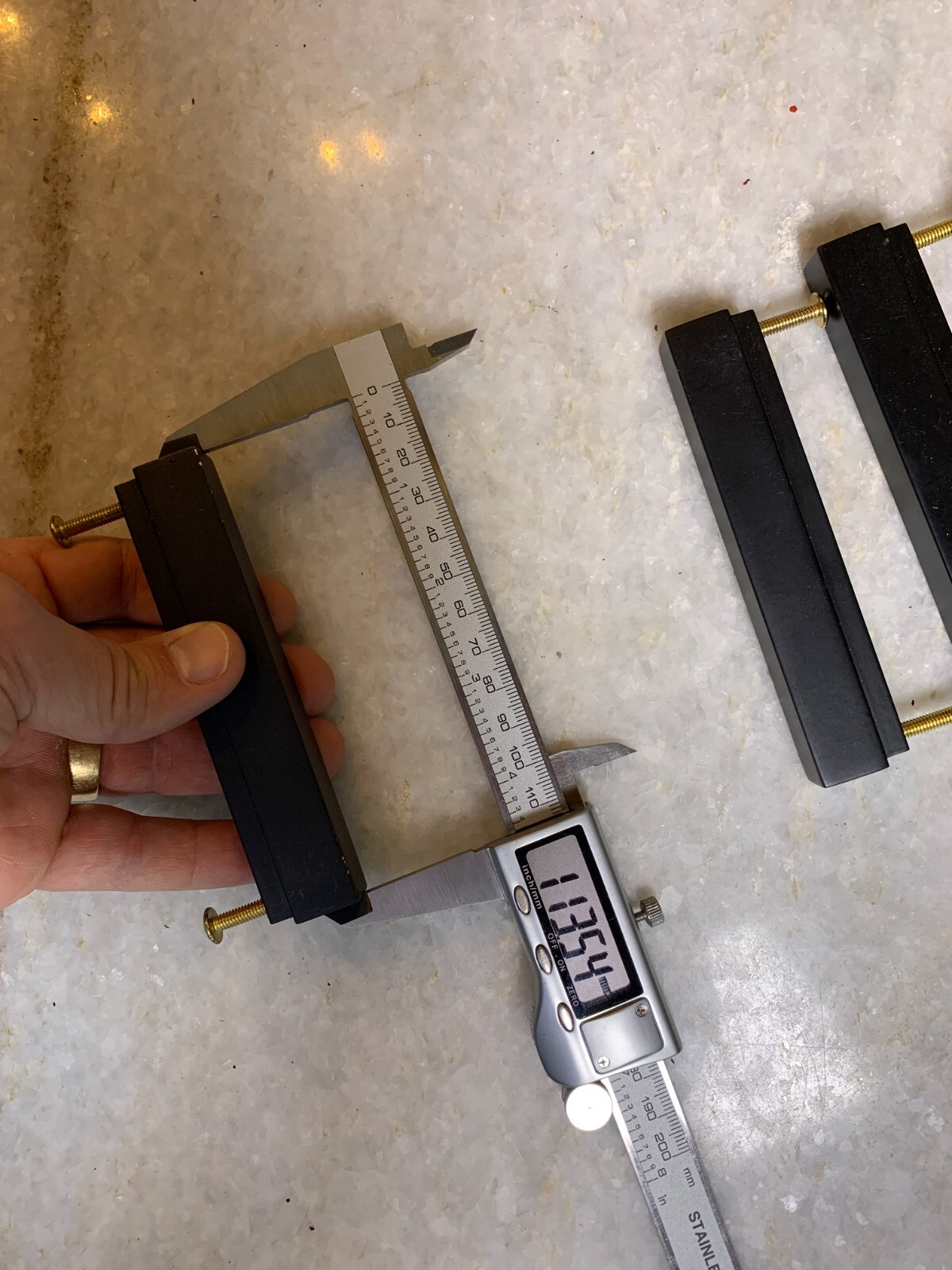 14 Heavy Duty Solid Brass Black Square Rectangle Rectangular Bar Knobs Pulls