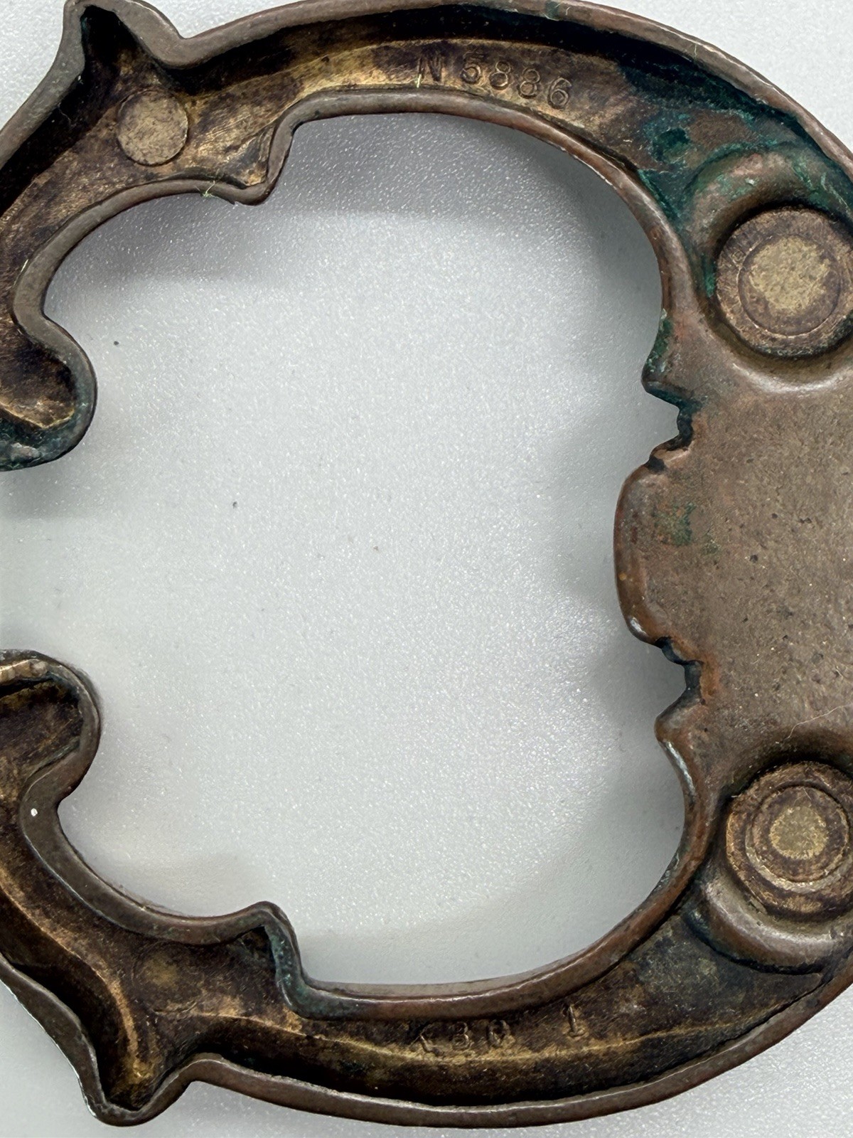 VTG Keeler Brass Co 7″ Drop Ring Pulls French Provincial Hardware 5″ C-C Pair