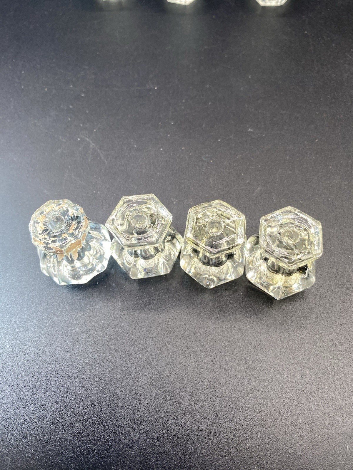 Vintage Clear Glass Drawer Pulls/Cabinet Knobs Set of 7 1 & 1.5”