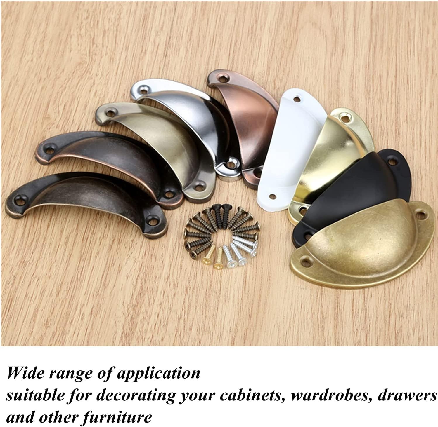 10PCS Elegant Antique Bronze Drawer Pulls – Shell Knobs for Cabinets & Dressers