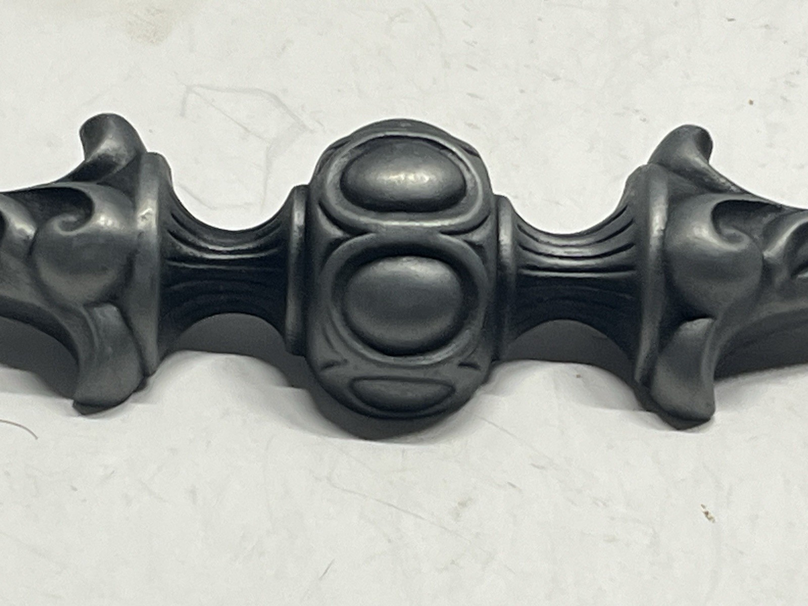 Vintage NOS KBC Heavy Gray/Black Ornate Fixed Pull