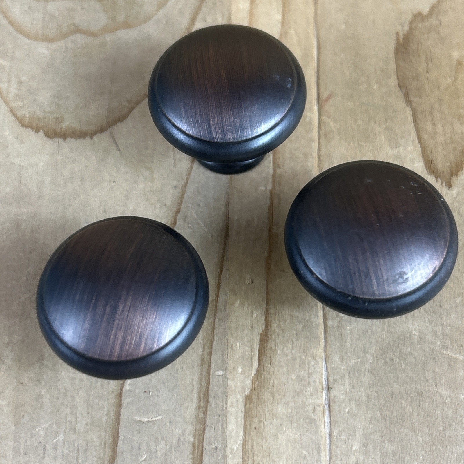 Round Mushroom Drawer Cabinet Knobs Set Of 2 Oil Rubbed Bronze 1.25 Inch