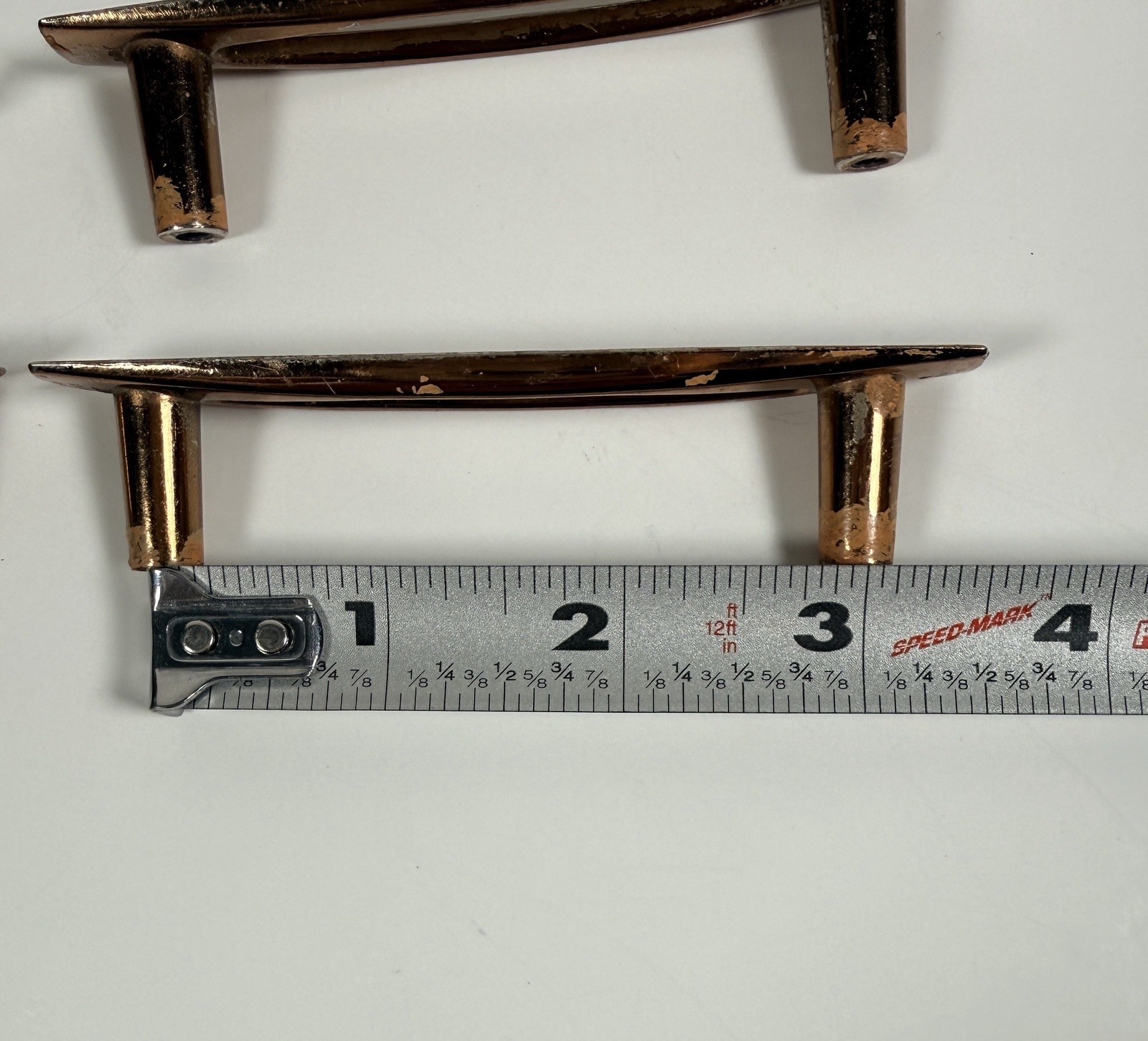 Vtg MCM AJAX Nordic Modern Copper Tone Drawer Door Pull Handle 3” Center Lot 6