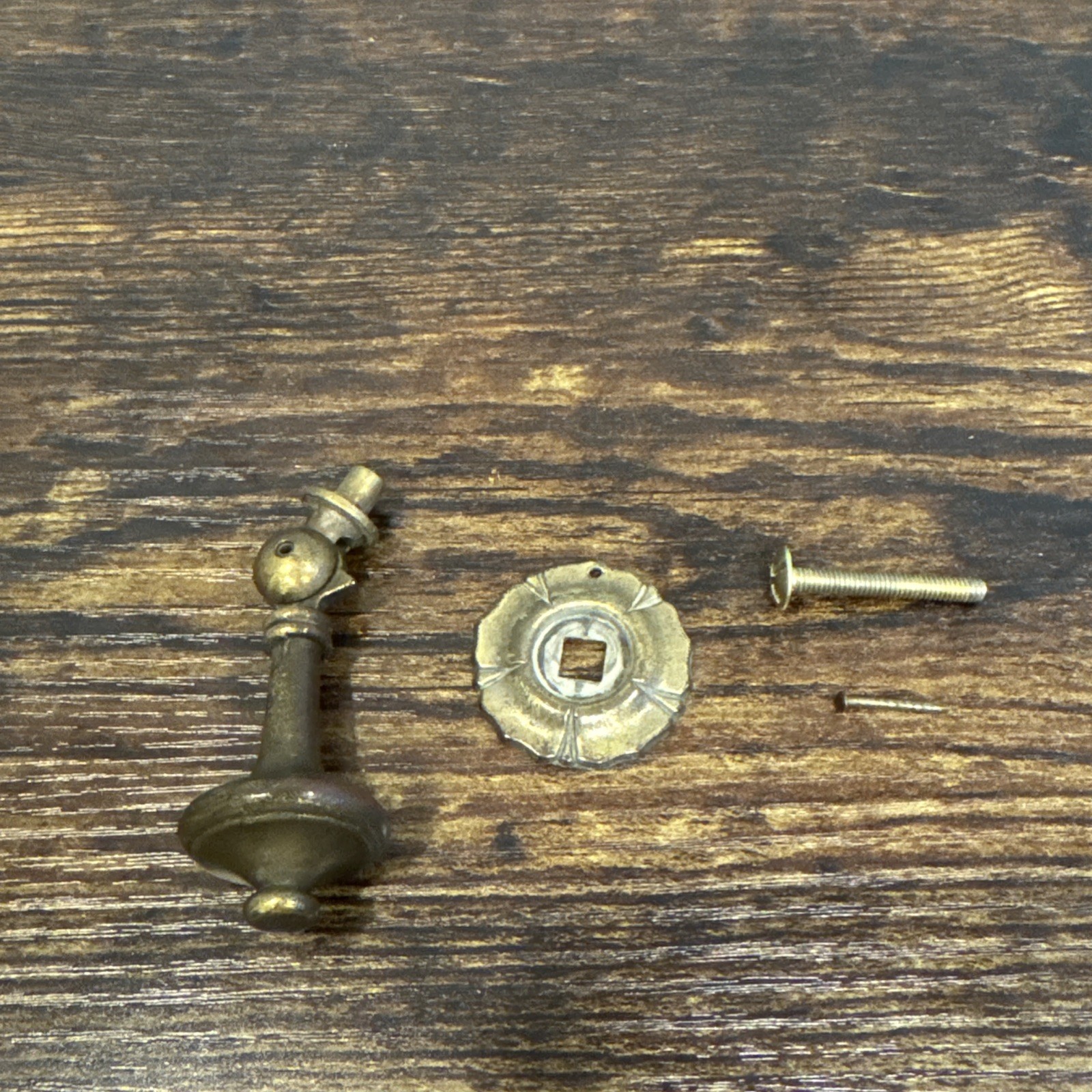 Drexel Esperanto Drawer Pull Teardrop Brass Dresser Handle Backplate Vintage MCM