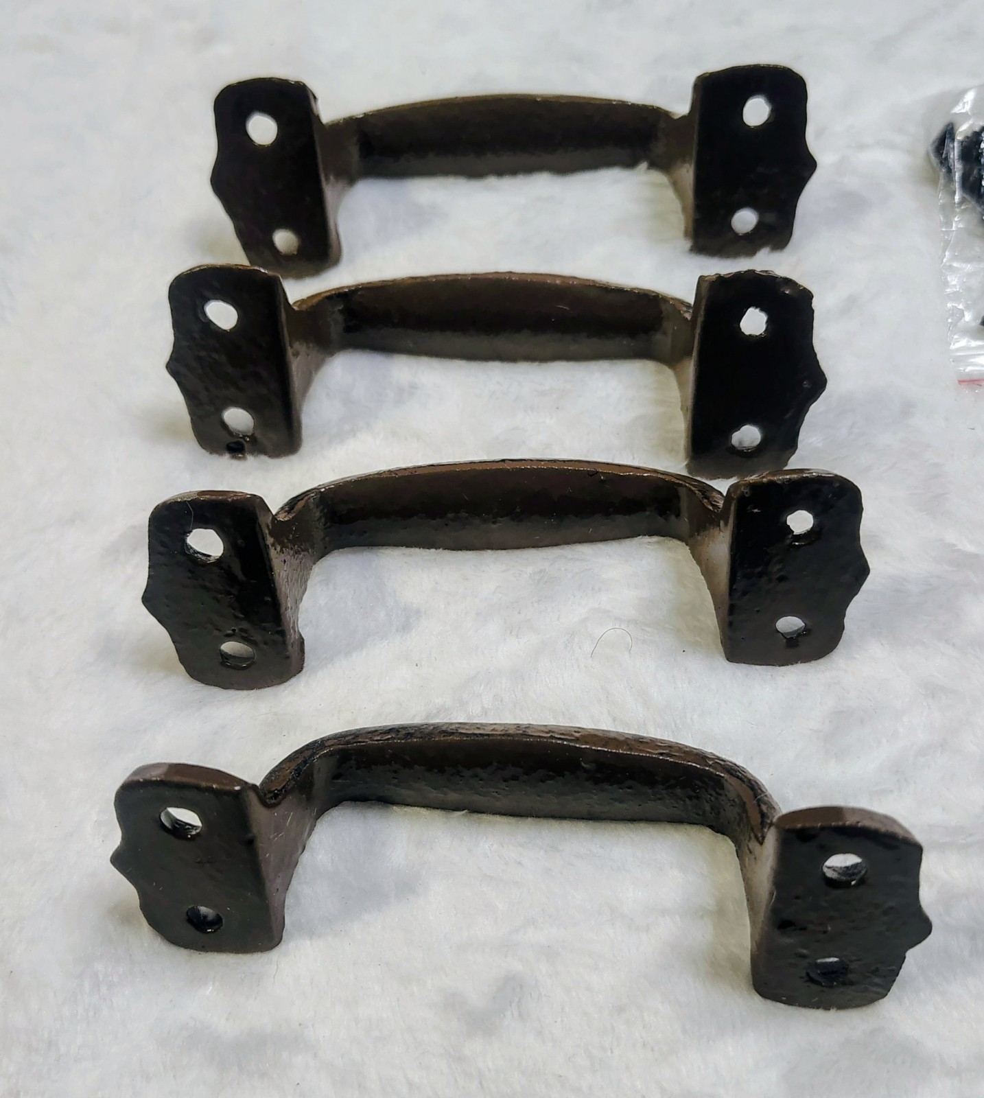 4 Rustic Cabinet Handle Cast Iron Drawer Pull Door Antique Style 4′ Hardware