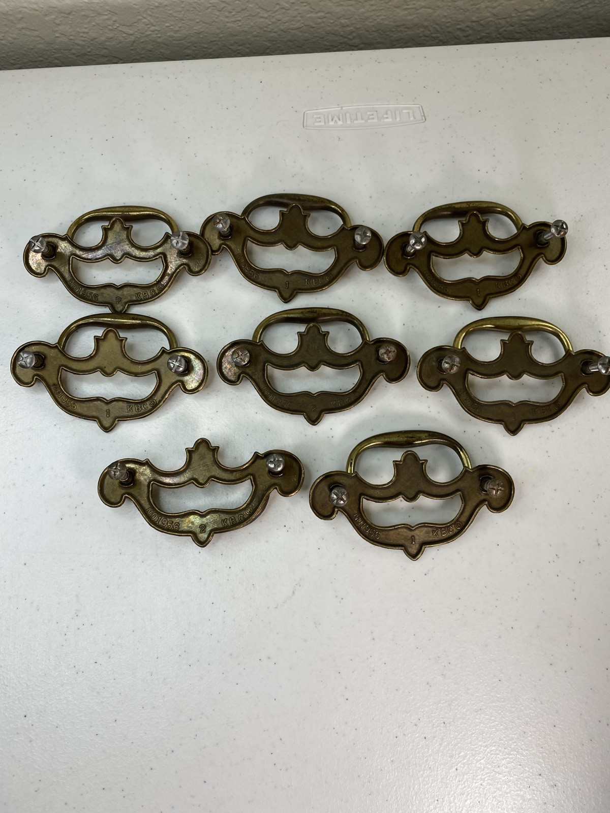 KBC #1956 Drawer Pulls – Lot of 8 – with Screws