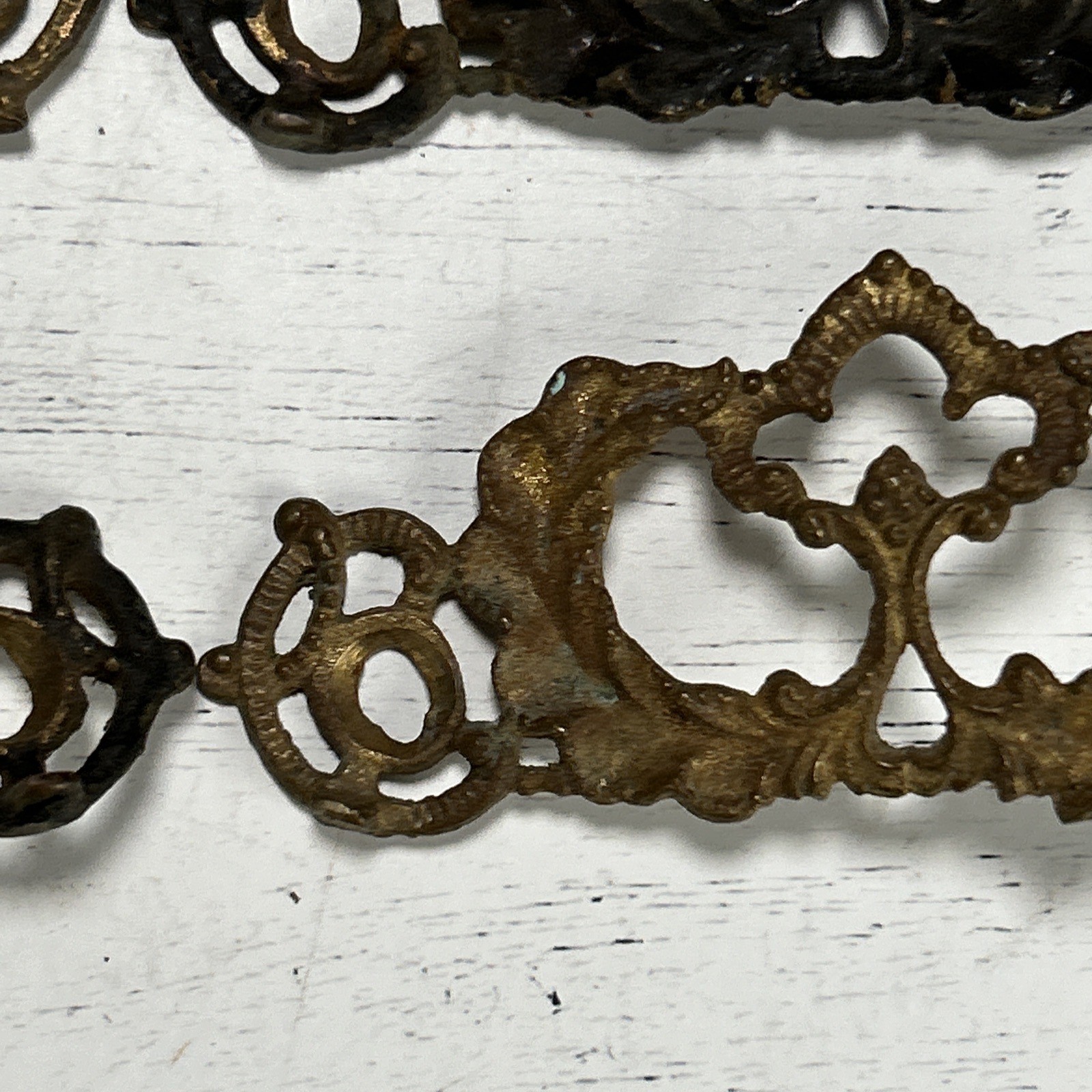 Antique Victorian Drawer Pull Backplates Lot 1890s Ornate Rococo French Prov