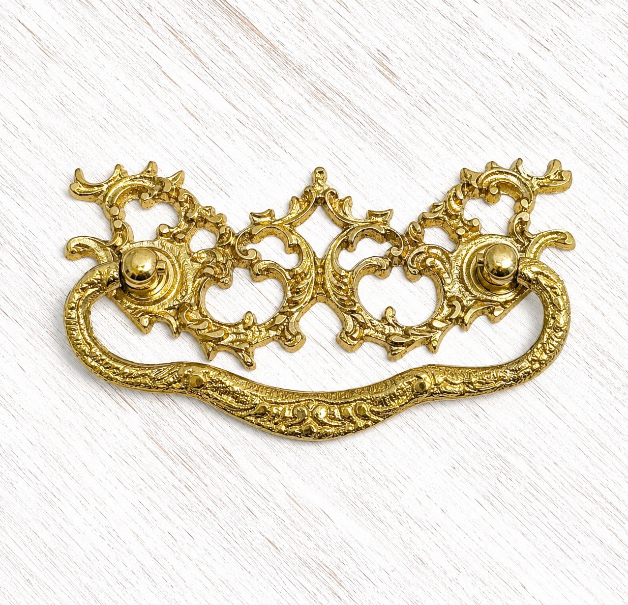 Victorian Brass Drop Bail Furniture Drawer Pulls Ornate Brass Cabinet Drop Pulls