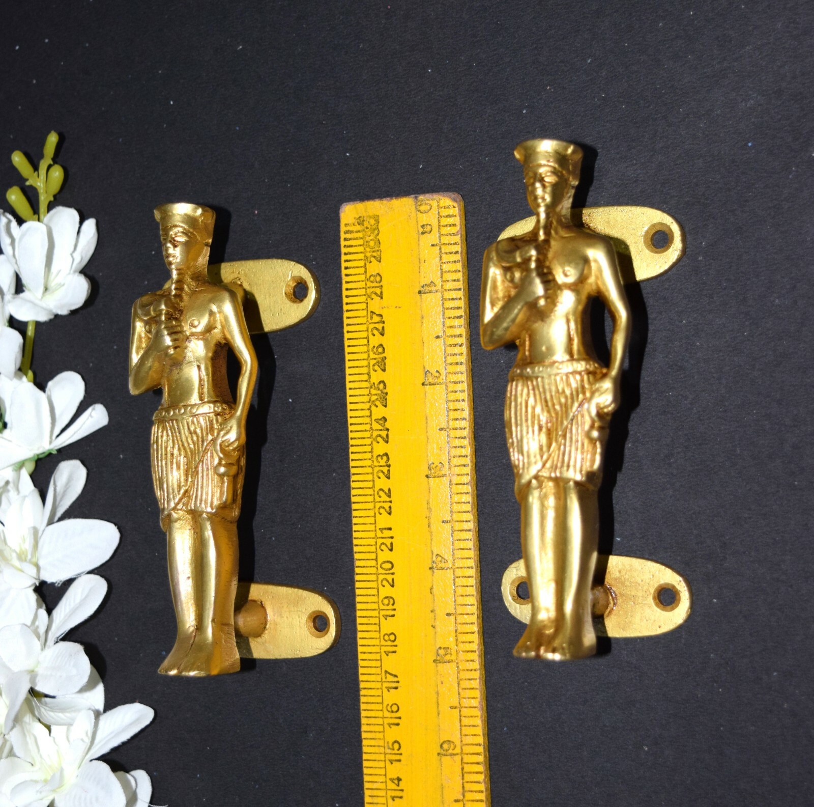 Brass Egypt Man Handle Pair King Door Pull Imperial Style Cabinet Handle EK699