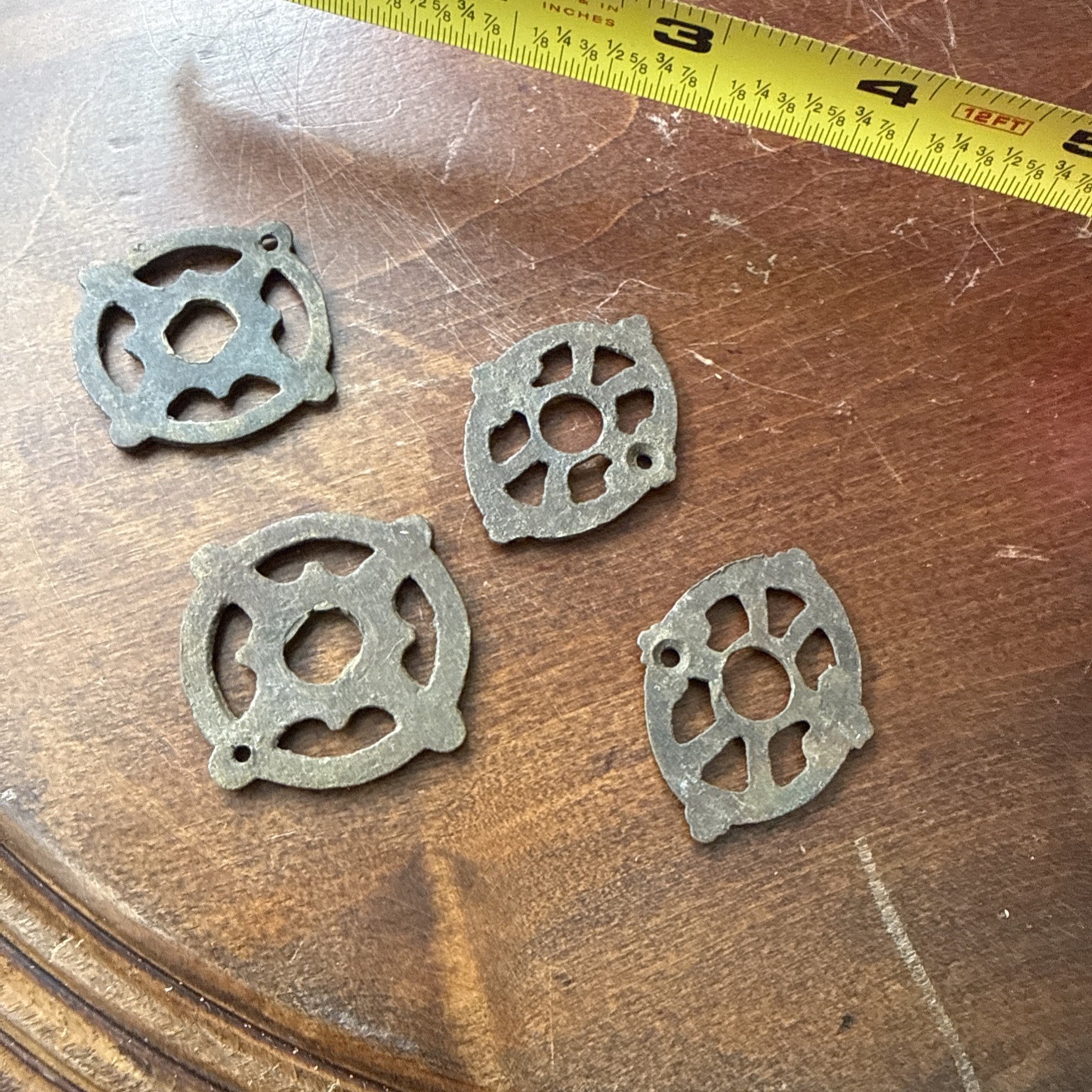 Vintage Brass Decorative Back Plate For Cabinet Handles