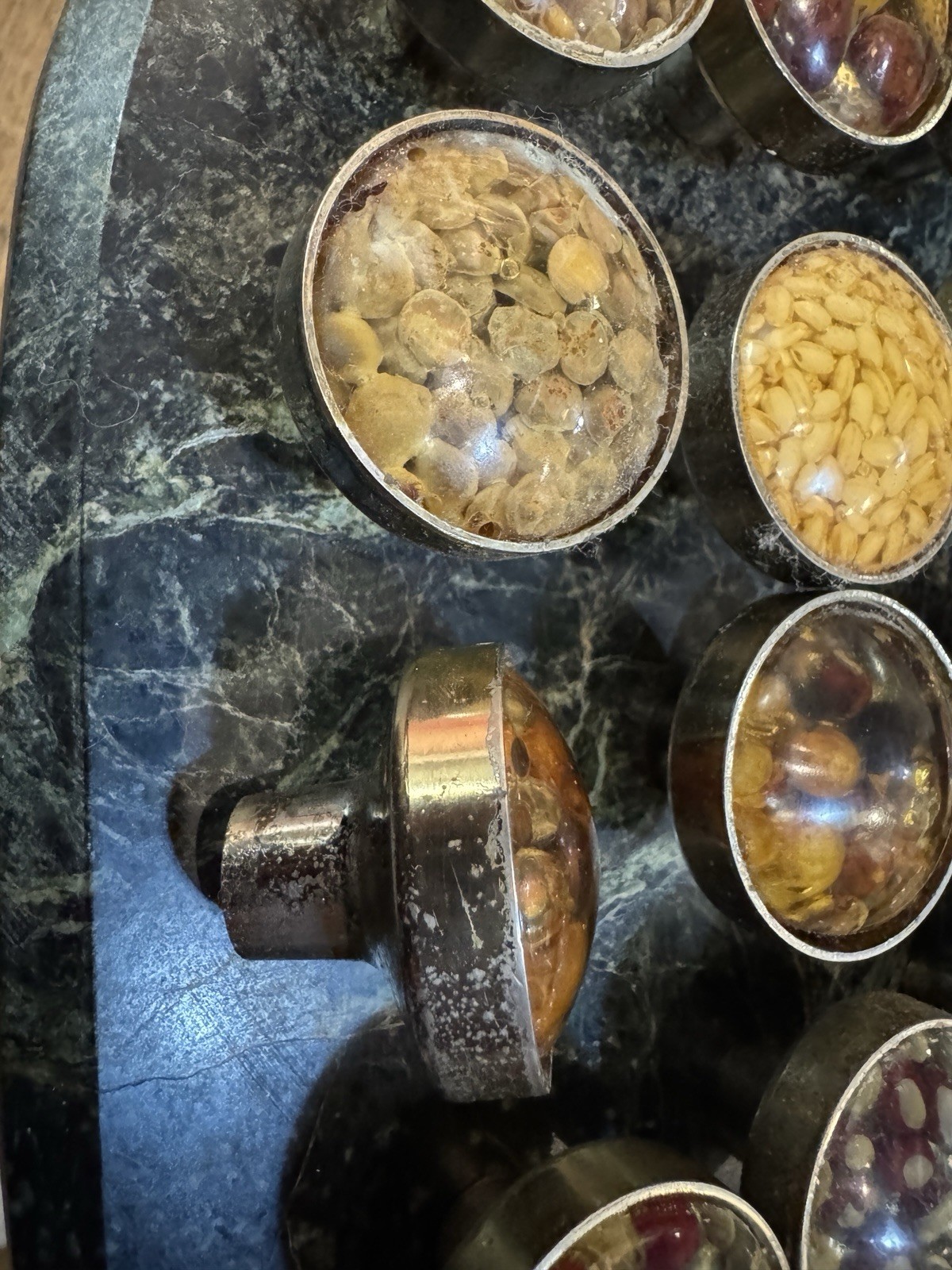 Vintage Set of 18 Resin Drawer Pulls Mid Century Hardware