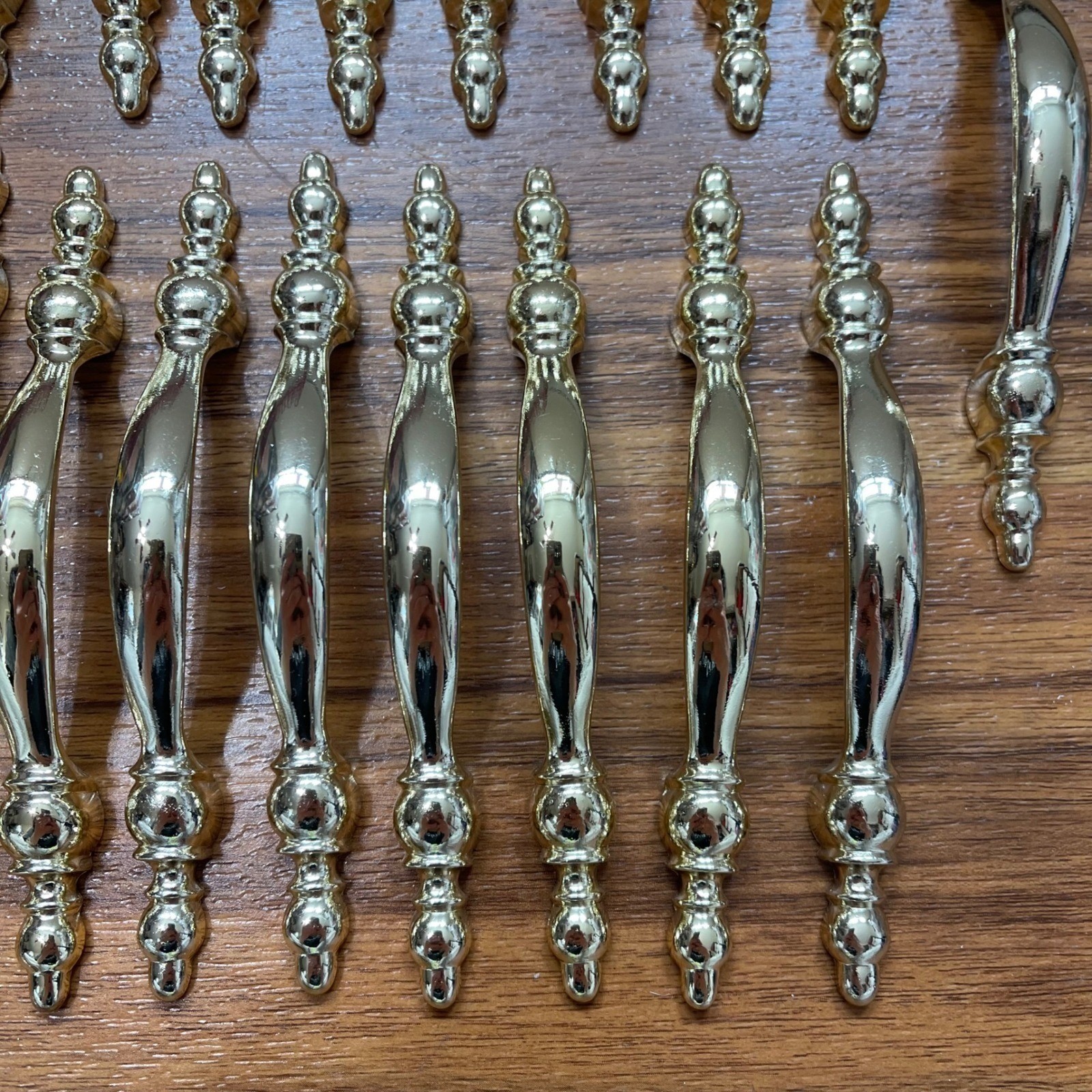 23 VTG Amerock Drawer Pulls 3″ Bore Lot Satin Nickel Gold Avante Cabinet