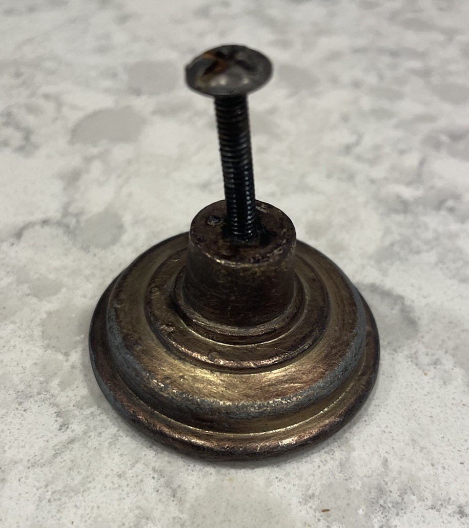 Vintage Brass Ornate Round Drawer Knob Pull 2” Hollywood Regency