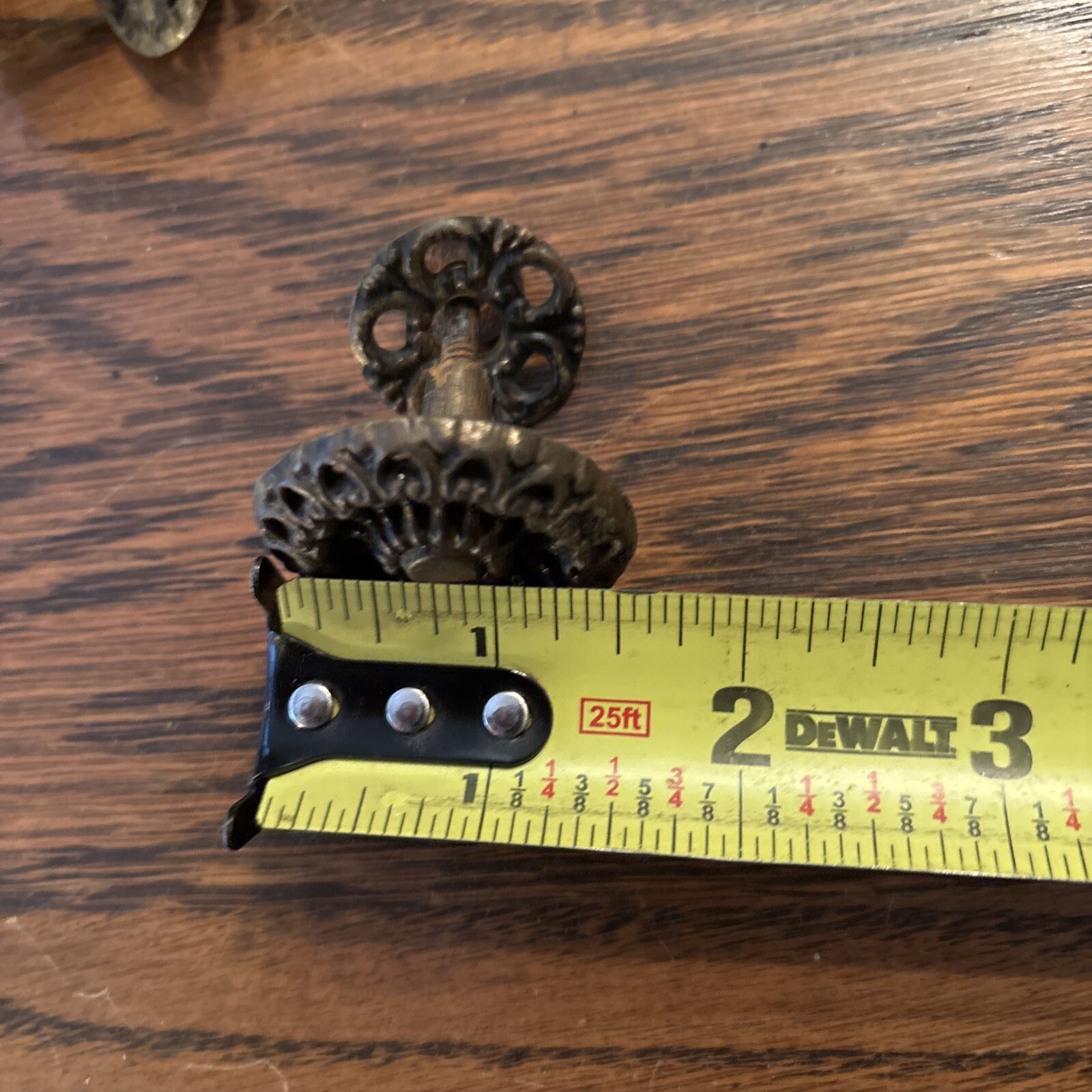 2 Ornate Victorian Round Drawer Pulls With Backplates Reclaimed Hardware