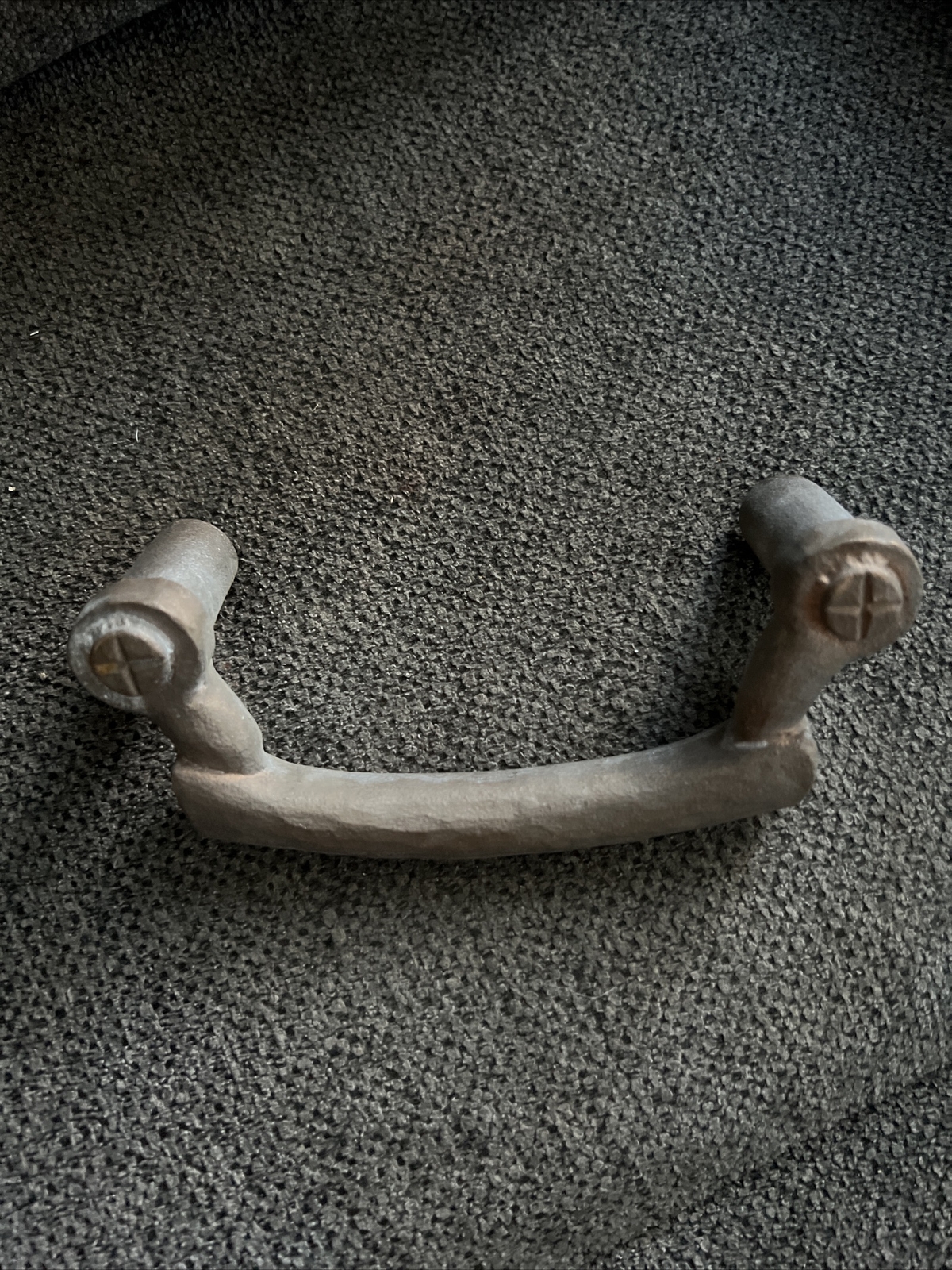 Vintage Steel Handle Drawer Pull Industrial Heavy Duty Handle Cast Iron