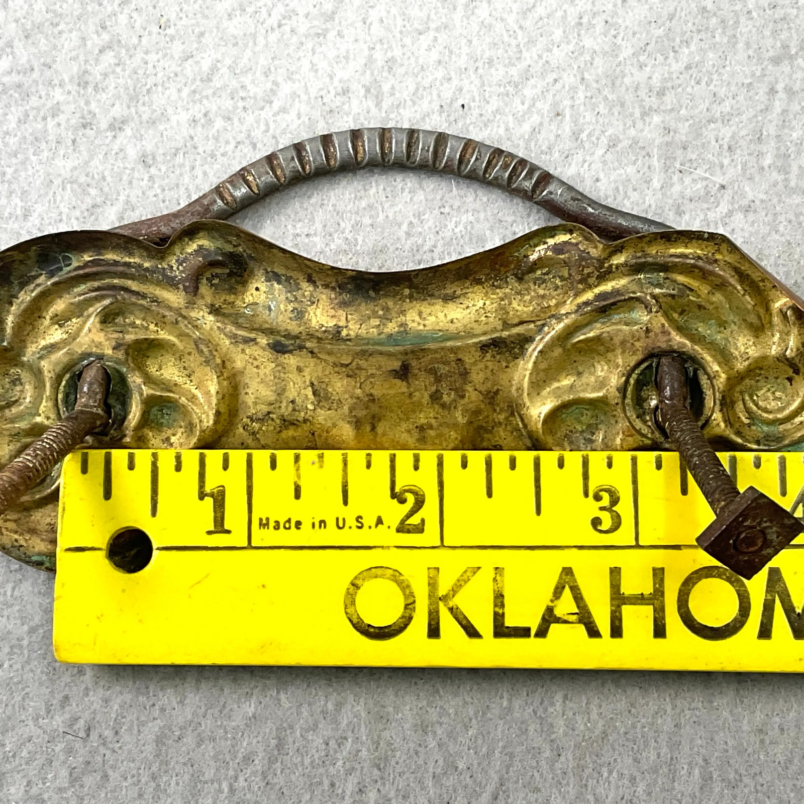 Vintage Brass Ornate Furniture Hardware Pulls Handles Lot of 5 Pieces