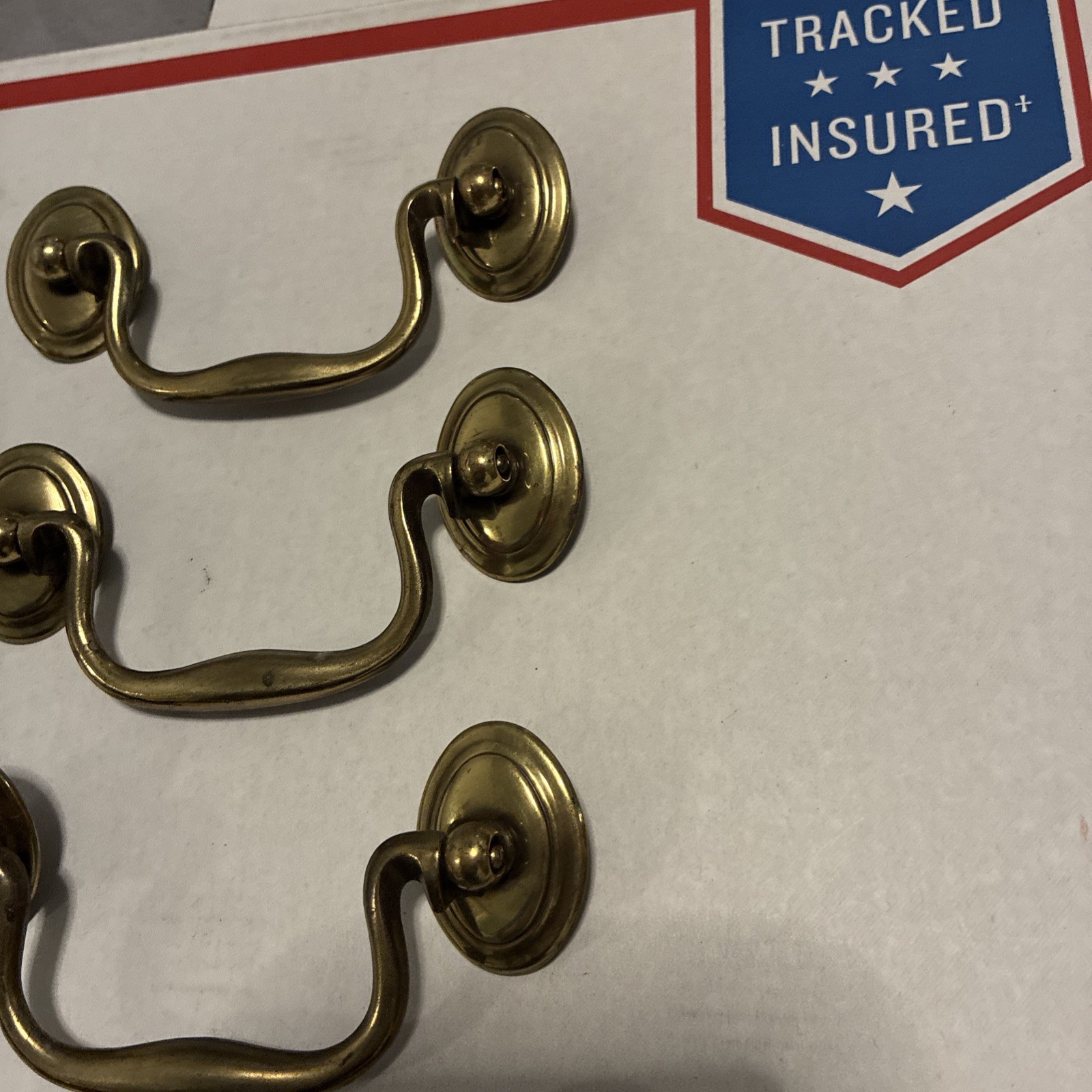 5pcsDrexel Esperanto Drawer Pull Tall Dresser Brass Vintage Drop Bail MCM Handle