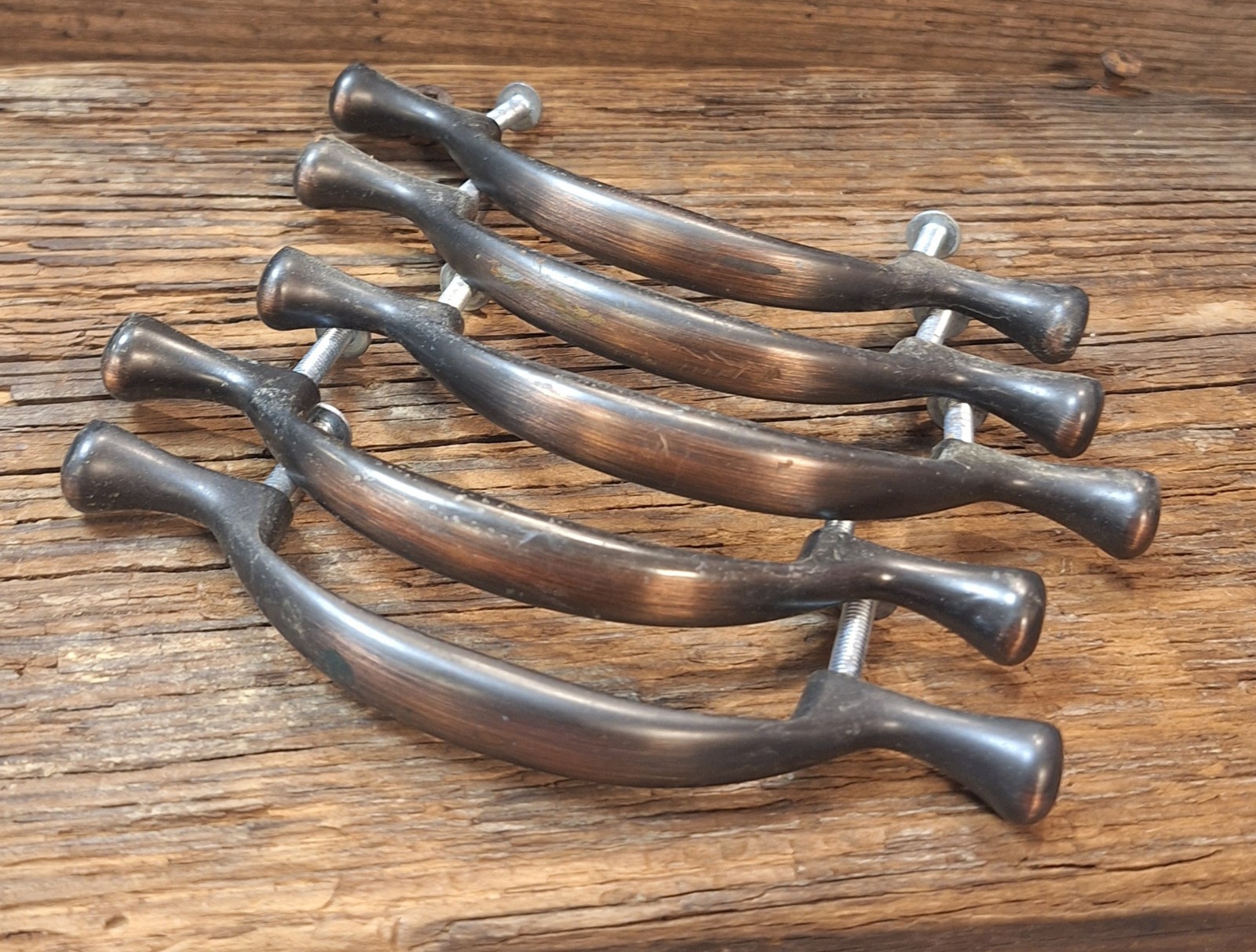 5 Vintage Bronze Tone Aluminum Drawer/Cabinet Handle Drawer Pull Knobs