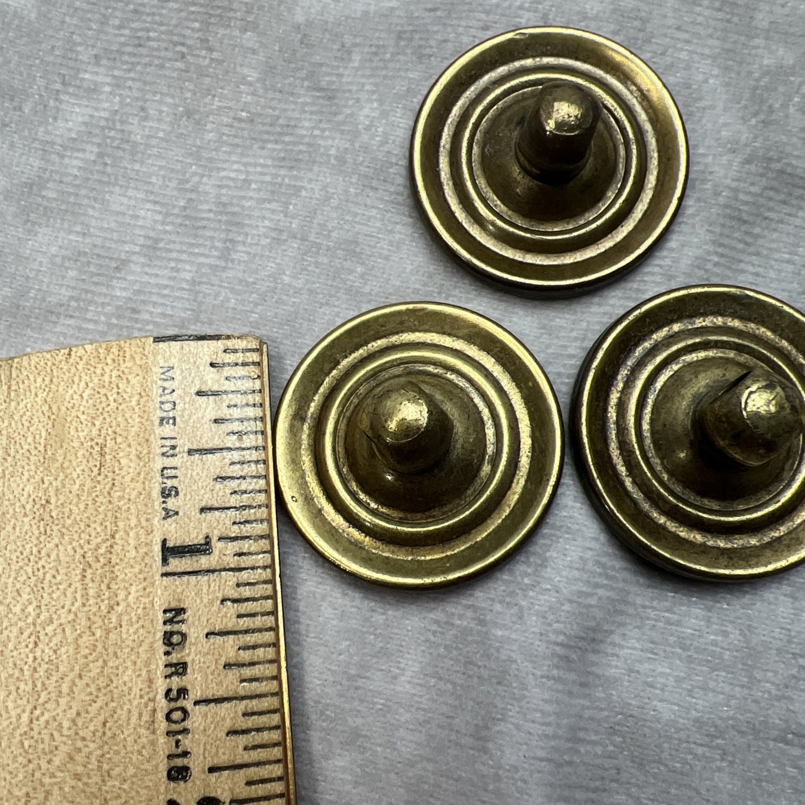 Lot 7 Antique Brass Metal Drop Bail Pulls Drawer Handles Dressers Cupboards B6