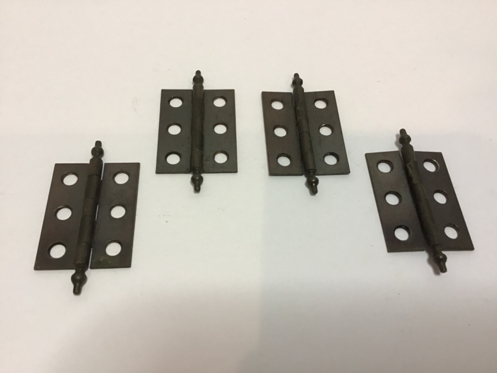 VINTAGE-(18 PCS) HARDWARE~METAL BATWING DROP BAIL PULLS~KEY BACKPLATES~HINGES