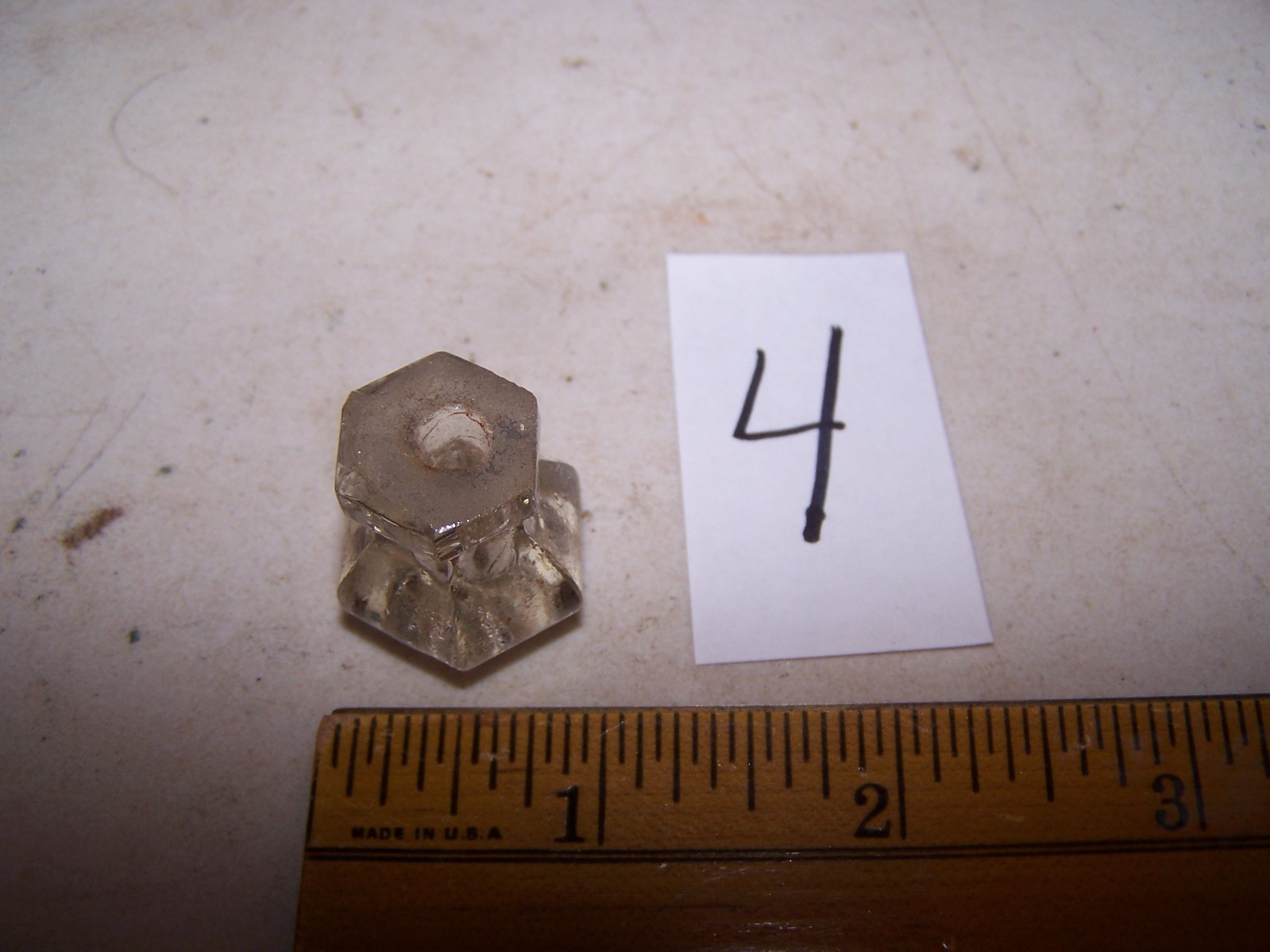 Antique Vintage Glass Knob – Pull – Handle Door / Drawer #4