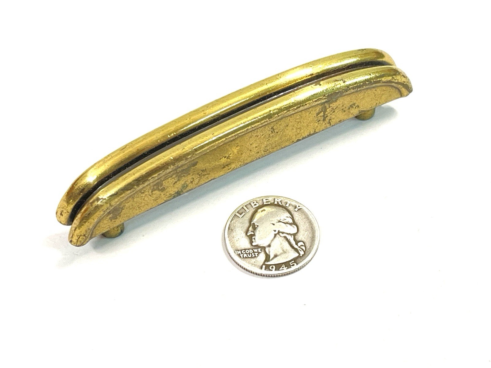 KBC Keeler Brass Co Vintage Drawer Pull Fixed Handle MCM 3″ OCB lot#7468