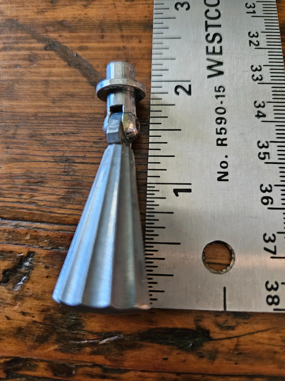 4 Vintage Art Deco / Mid Century Fluted Cone Drop Pendant Drawer Pulls