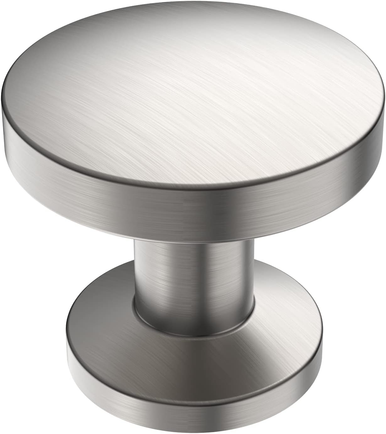 Alzassbg 10pk 1.1″ Brushed Nickel Round Knobs