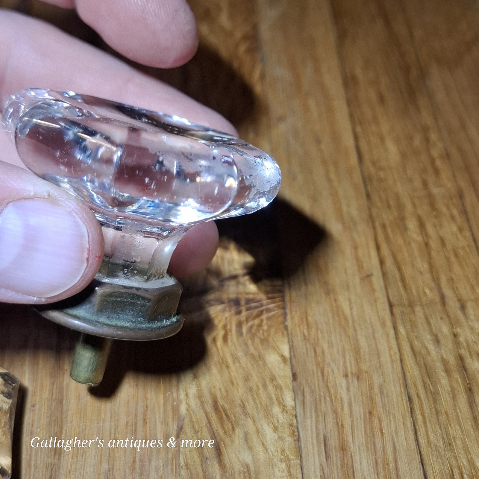 Antique Glass Knob Handle Drawer Cabinet Lot Of 4 Pat Oct 1901