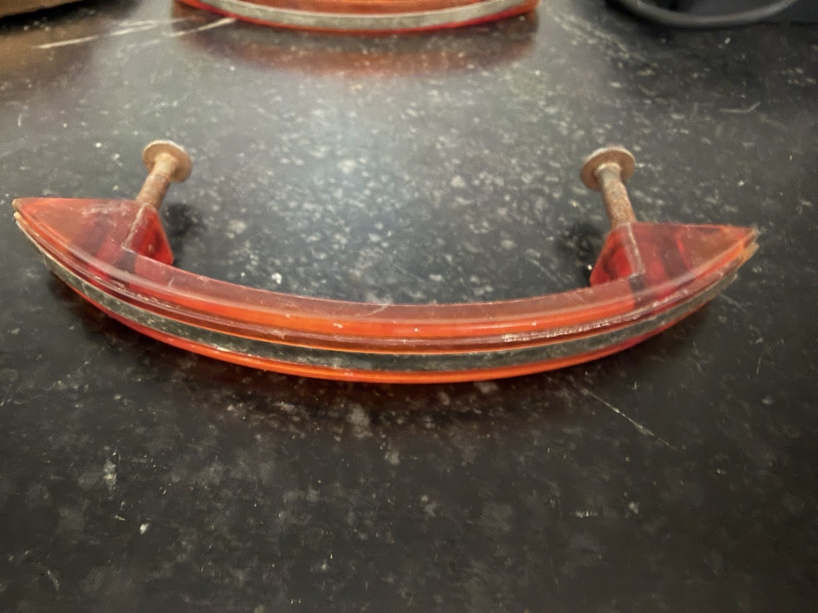 Set of 5 Art Deco Bakelite Drawer Pulls / Handles.