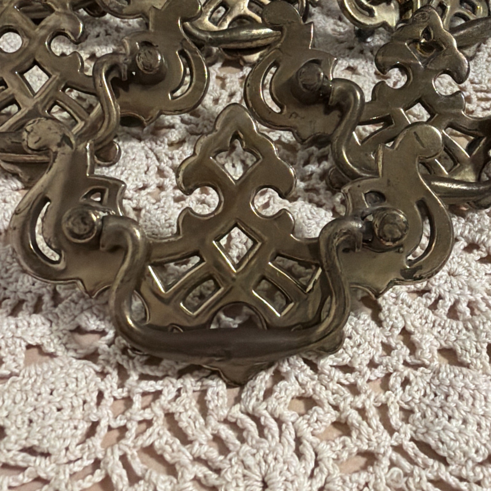 1985 Vintage Brass Batwing Chippendale Drawer Handles Pulls 12 available or all