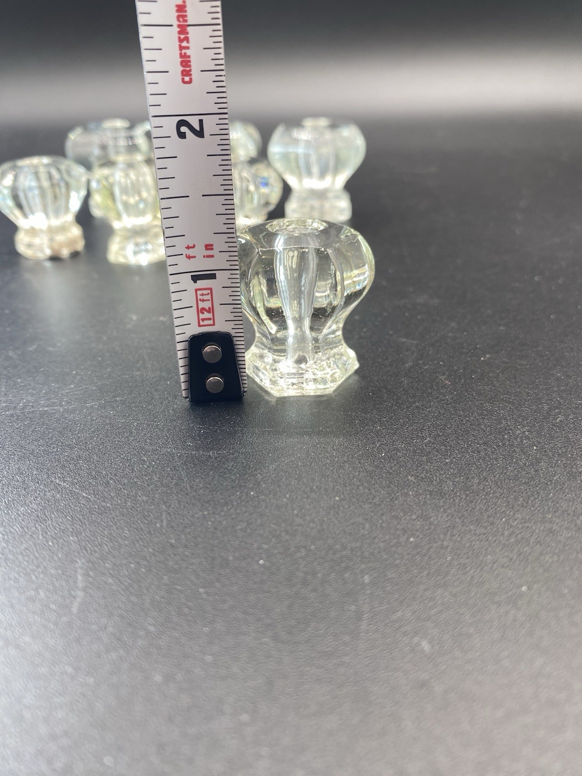 Vintage Clear Glass Drawer Pulls/Cabinet Knobs Set of 7 1 & 1.5”