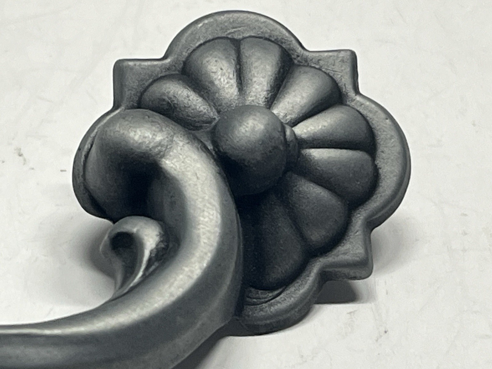 Vintage NOS KBC Heavy Gray/Black Ornate Fixed Pull