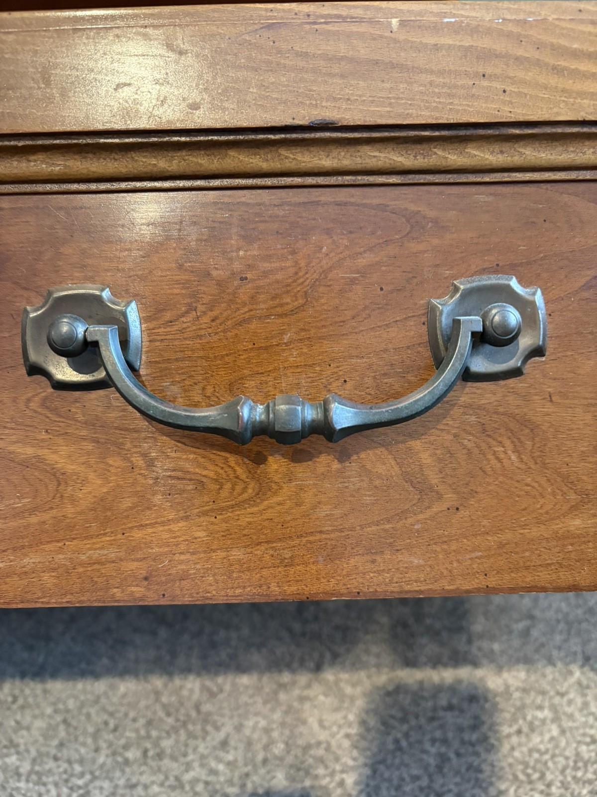 Thomasville Dresser Drawer Pull Brass Vintage MCM Mid Century Drop Bail A6838DC